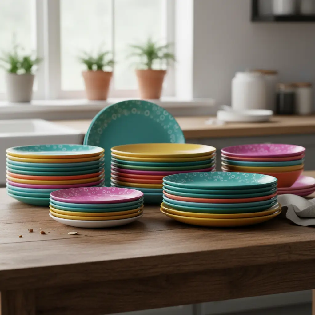 멜라민접시 - 다양한 색상의 멜라민 접시