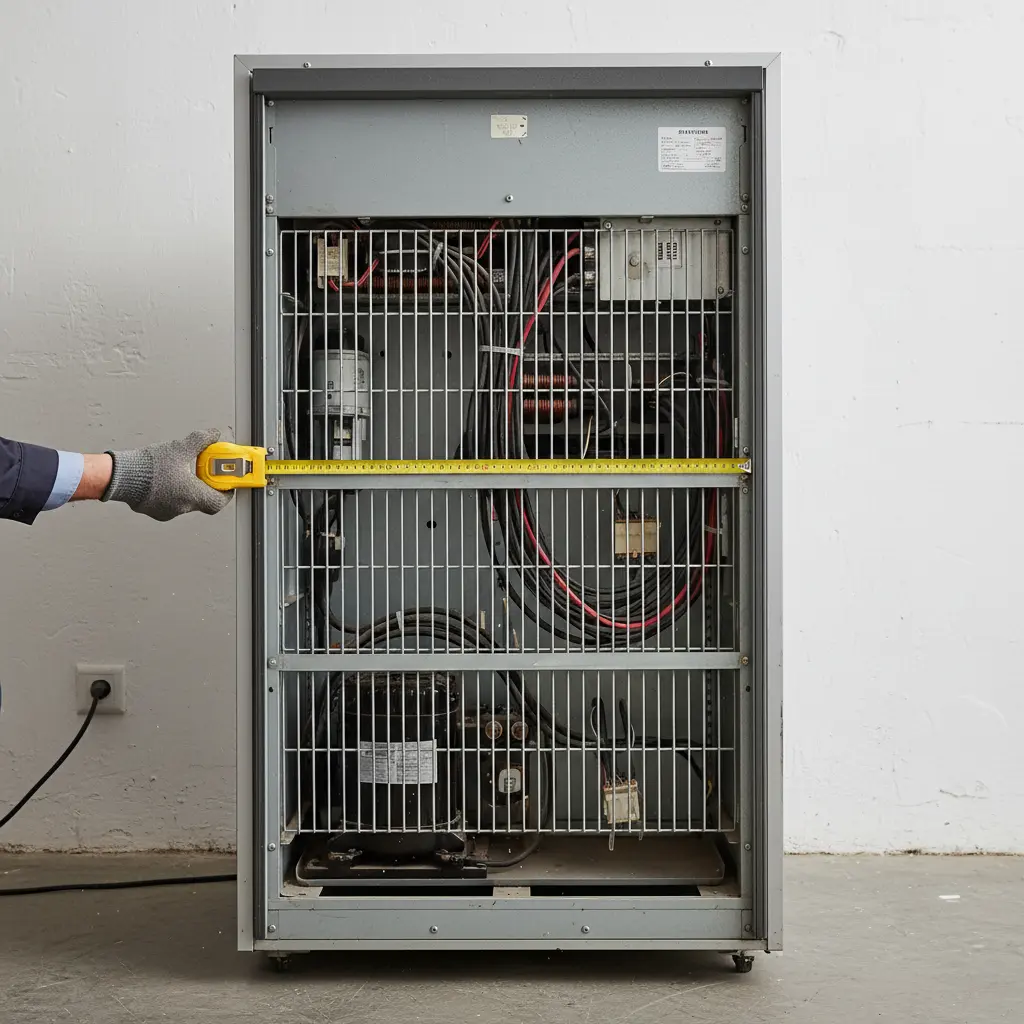 부산업소용반찬쇼케이스 - 벽과의 간격 필수