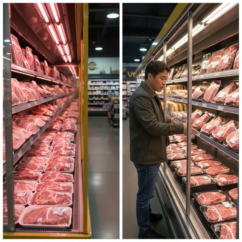 서울정육쇼케이스 - 매출을 부르는 조명 색온도