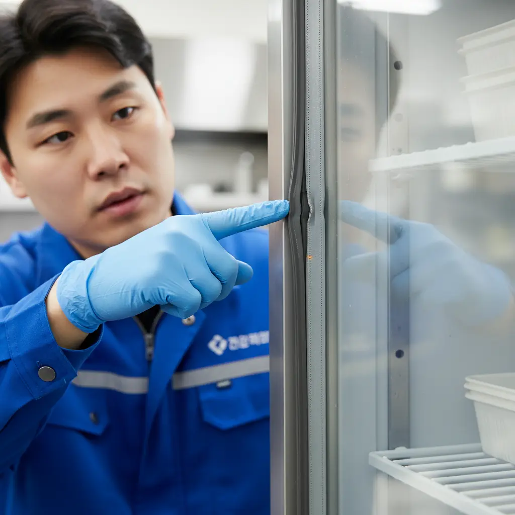 서울중고쇼케이스 - 고무패킹 냉기 누설 확인