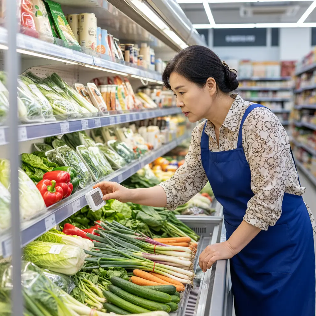 서울야채쇼케이스 - 쇼케이스 온도 확인