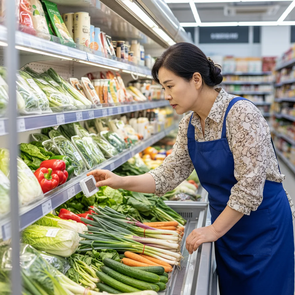 서울야채쇼케이스 - 쇼케이스 온도 확인