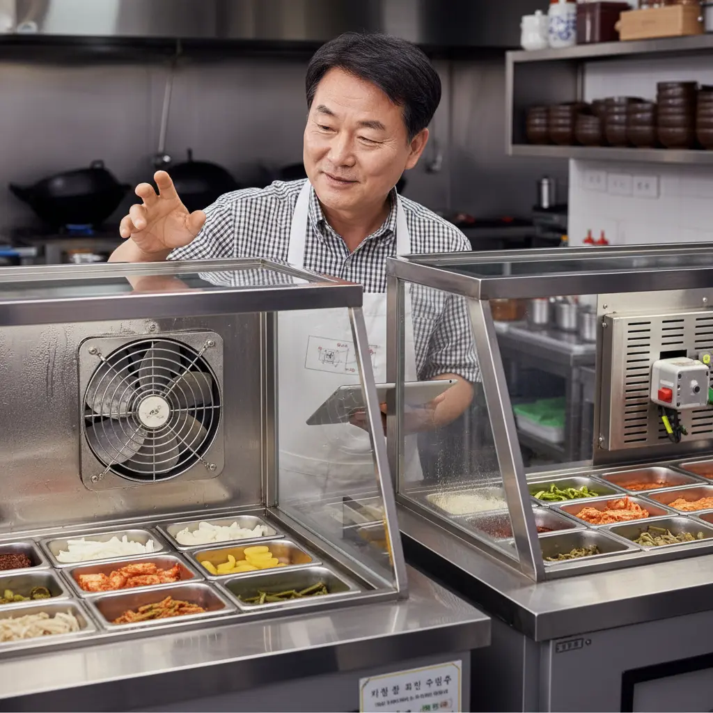 서울업소용토핑냉장고 - 직냉식 vs 간냉식 차이점