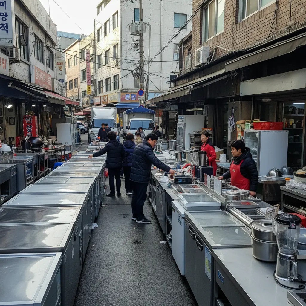 서울업소용토핑냉장고 - 서울 중고 주방 거리 풍경
