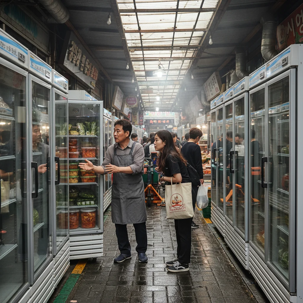 서울업소용냉장고중고 - 제조년월 라벨 확인
