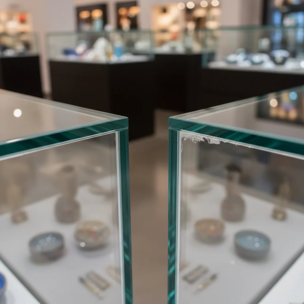 강남냉장쇼케이스제작 - UV접합 vs 실리콘 차이