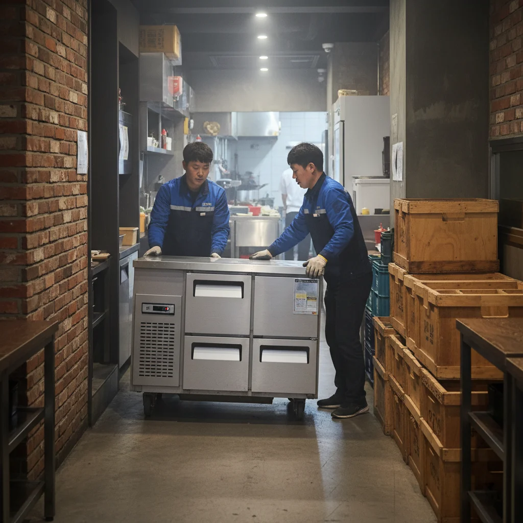 강남테이블냉동고 - 배송 진입로 확인
