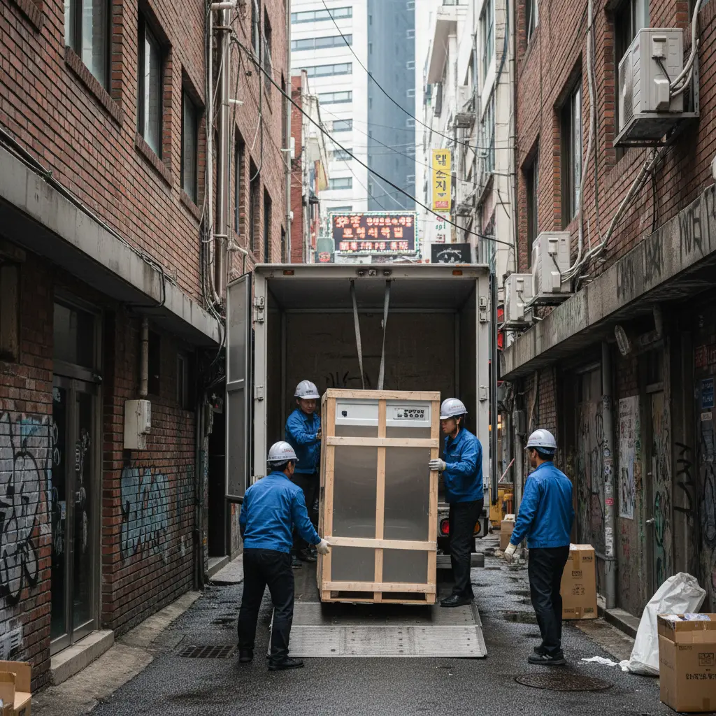 강남음식냉장고 - 진입로 확보가 관건