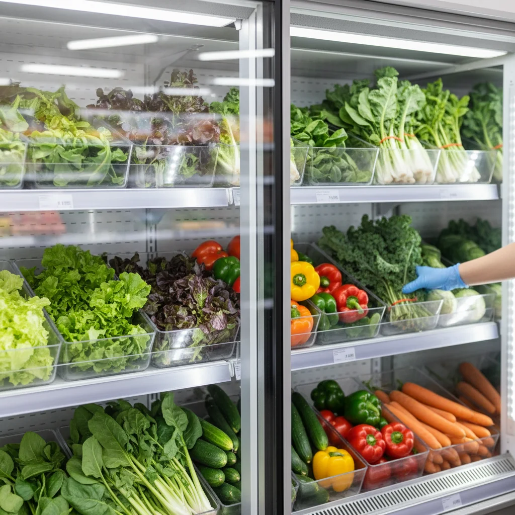 강남채소쇼케이스 - 도어형 vs 오픈형 비교