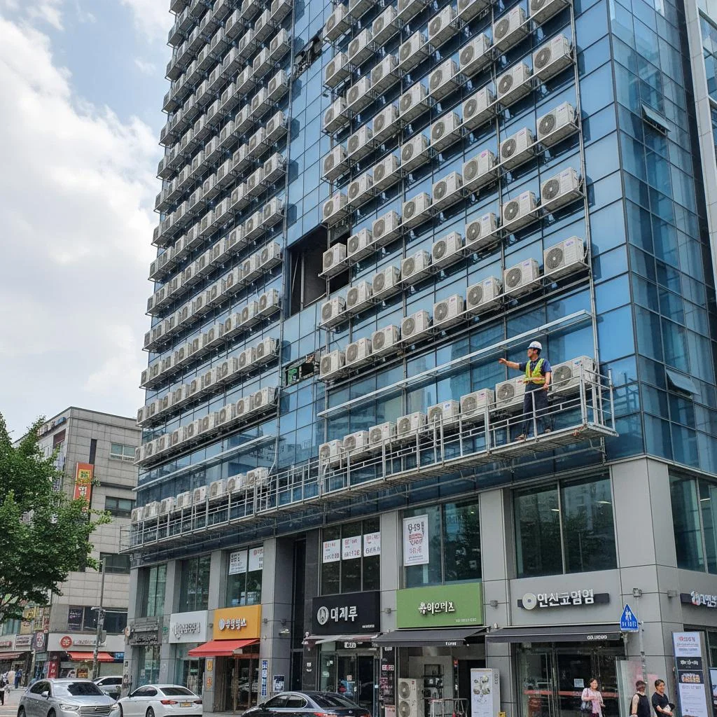 강남채소쇼케이스 - 실외기 설치 공간 확인