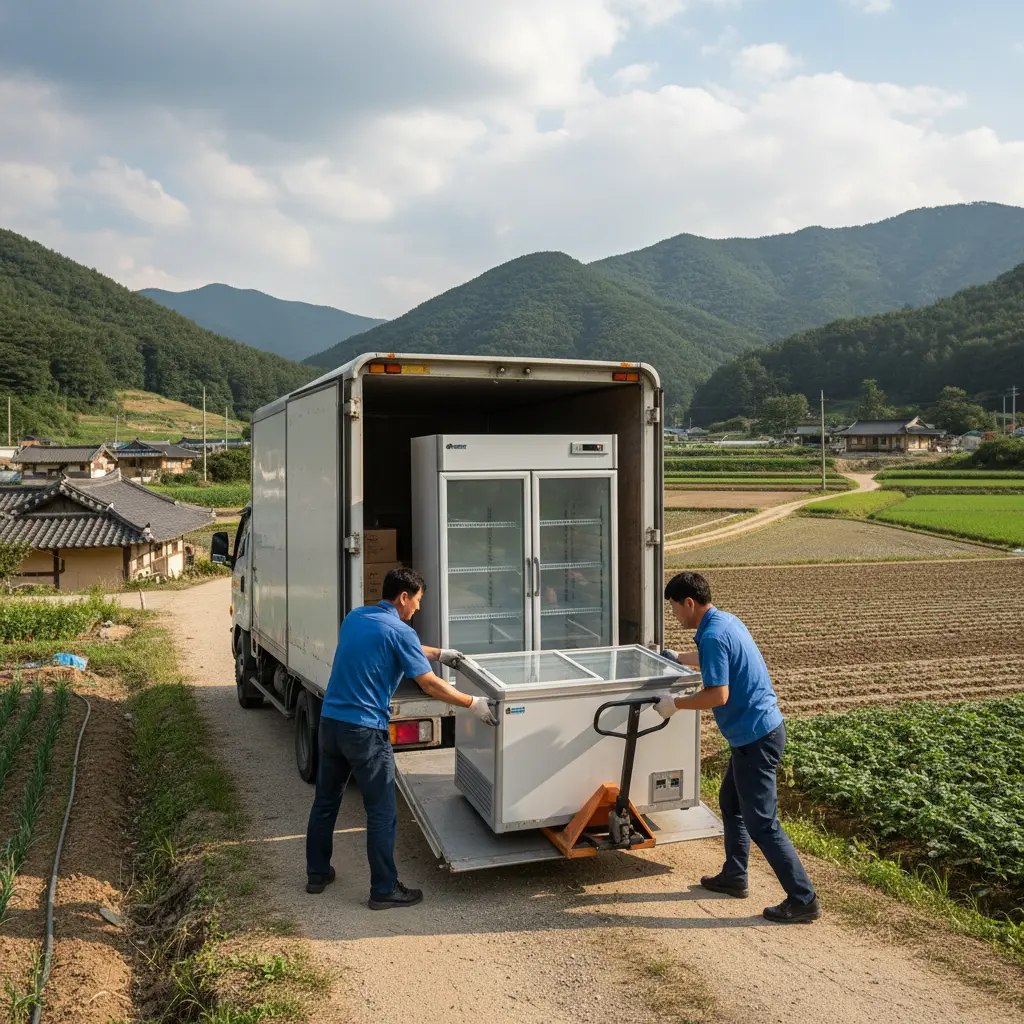 강원도업소용냉동고 - 안전한 배송 과정