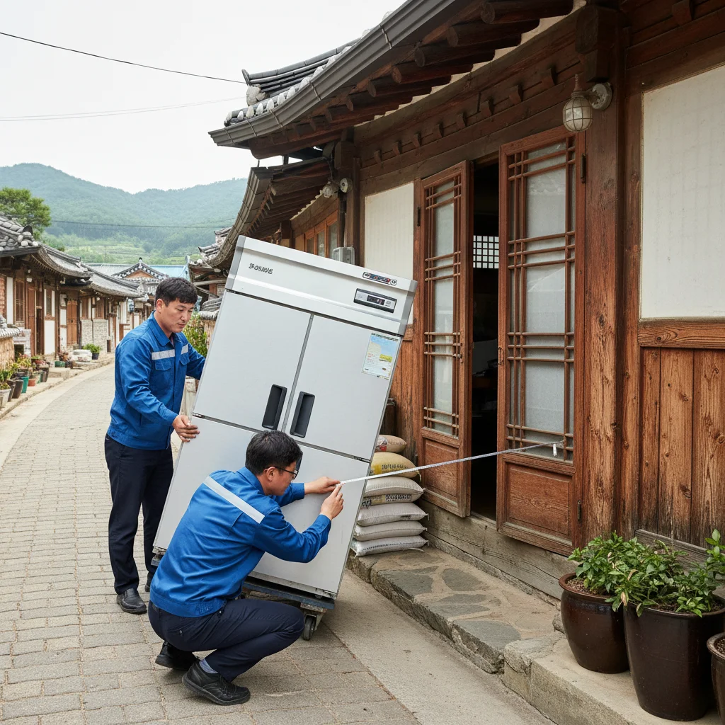 강원도반찬쇼케이스 - 설치 전 진입로 확인 필수