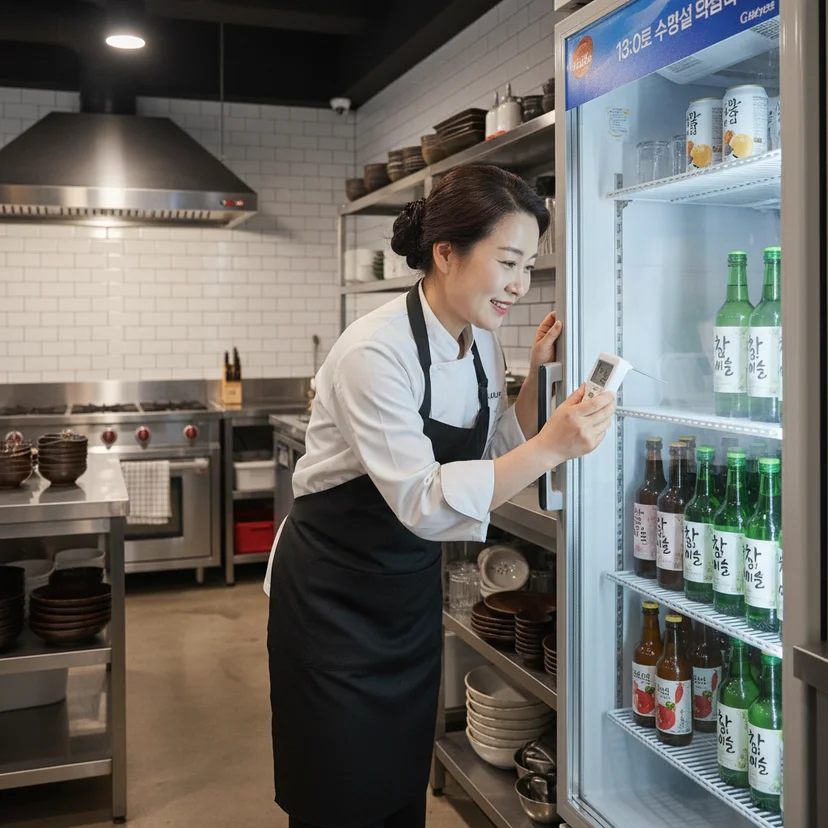강원도업소용음료수냉장고 - 냉장고 온도 체크