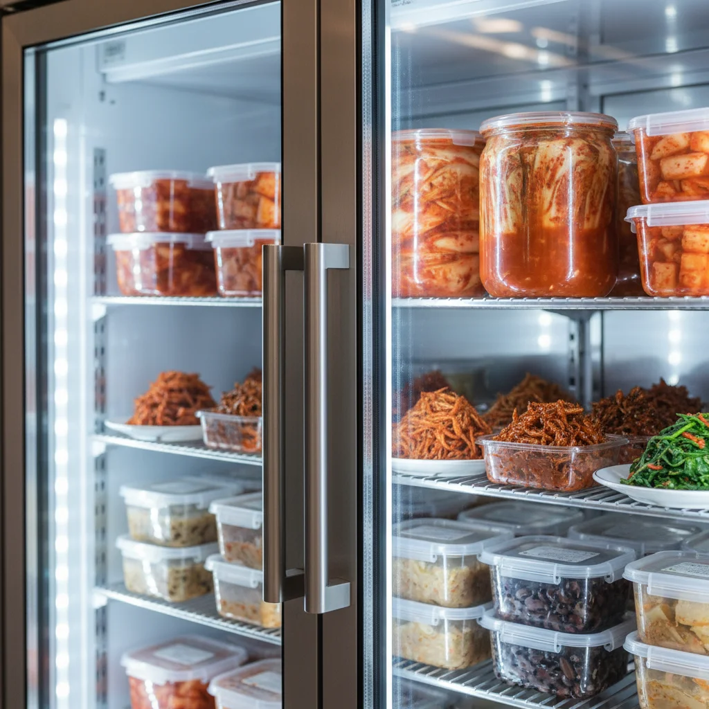 강원도반찬가게냉장고 - 도어형 쇼케이스 내부