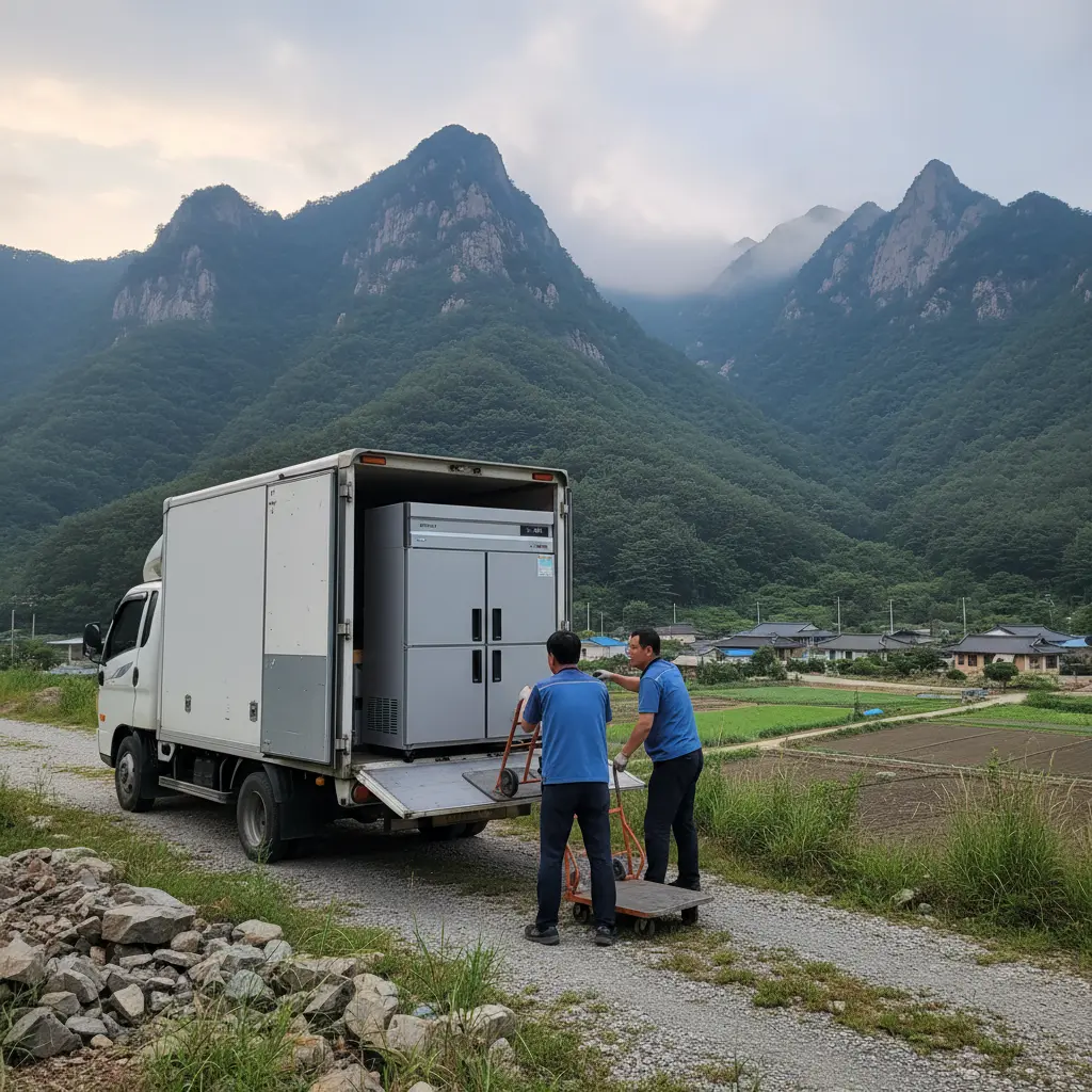 강원도테이블냉동고 - 강원도 산간지역 배송