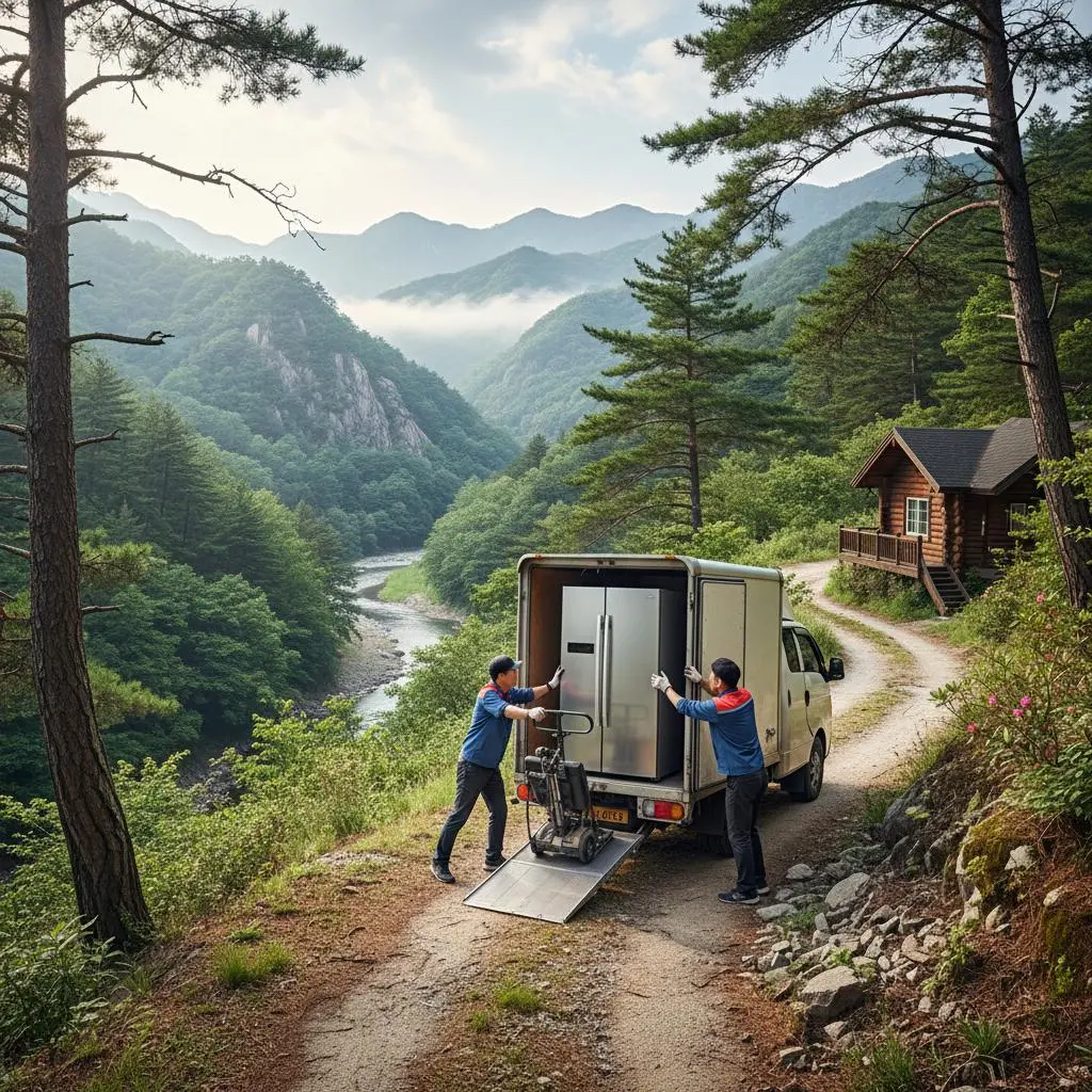 강원도이영자쇼케이스냉장고 - 강원도 배송 현장