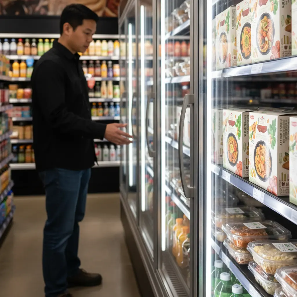 강원도밀키트쇼케이스 - 결로 없는 깨끗한 유리