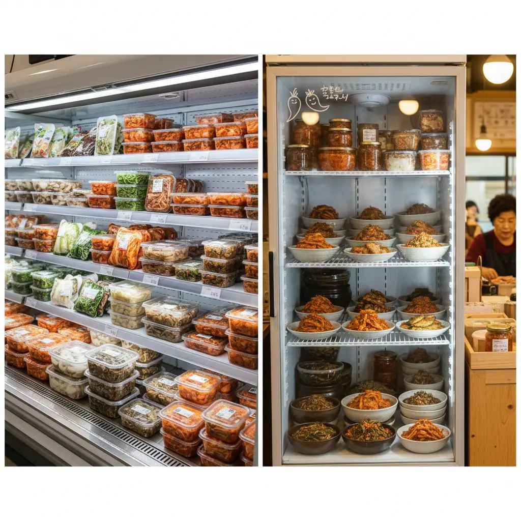 강원도반찬가게쇼케이스 - 오픈형 vs 도어형