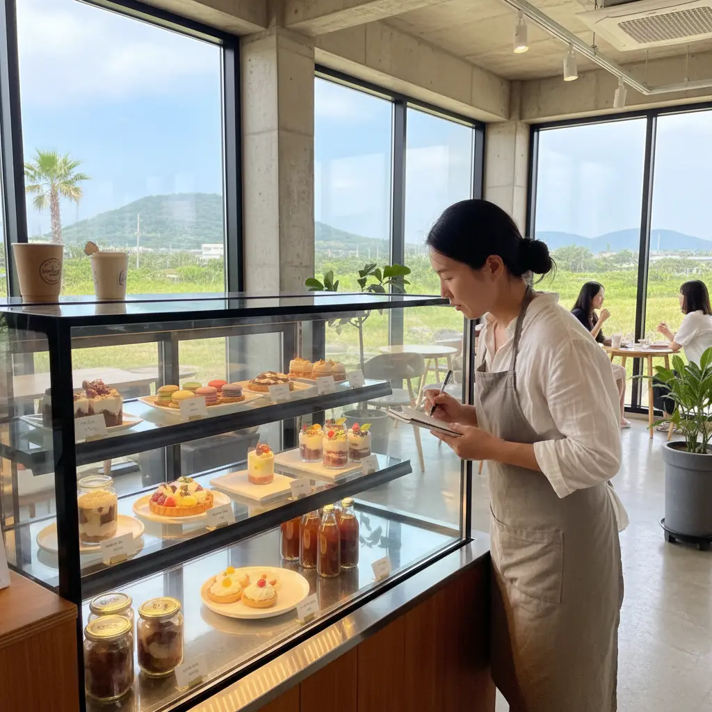 제주도냉장쇼케이스 - 제주 카페 사장님 쇼케이스 점검