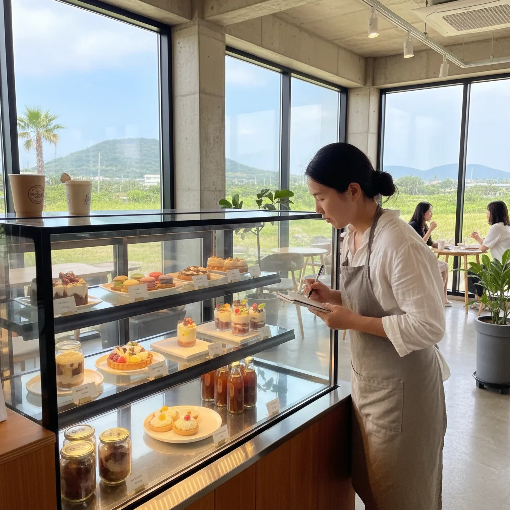 제주도냉장쇼케이스 - 제주 카페 사장님 쇼케이스 점검