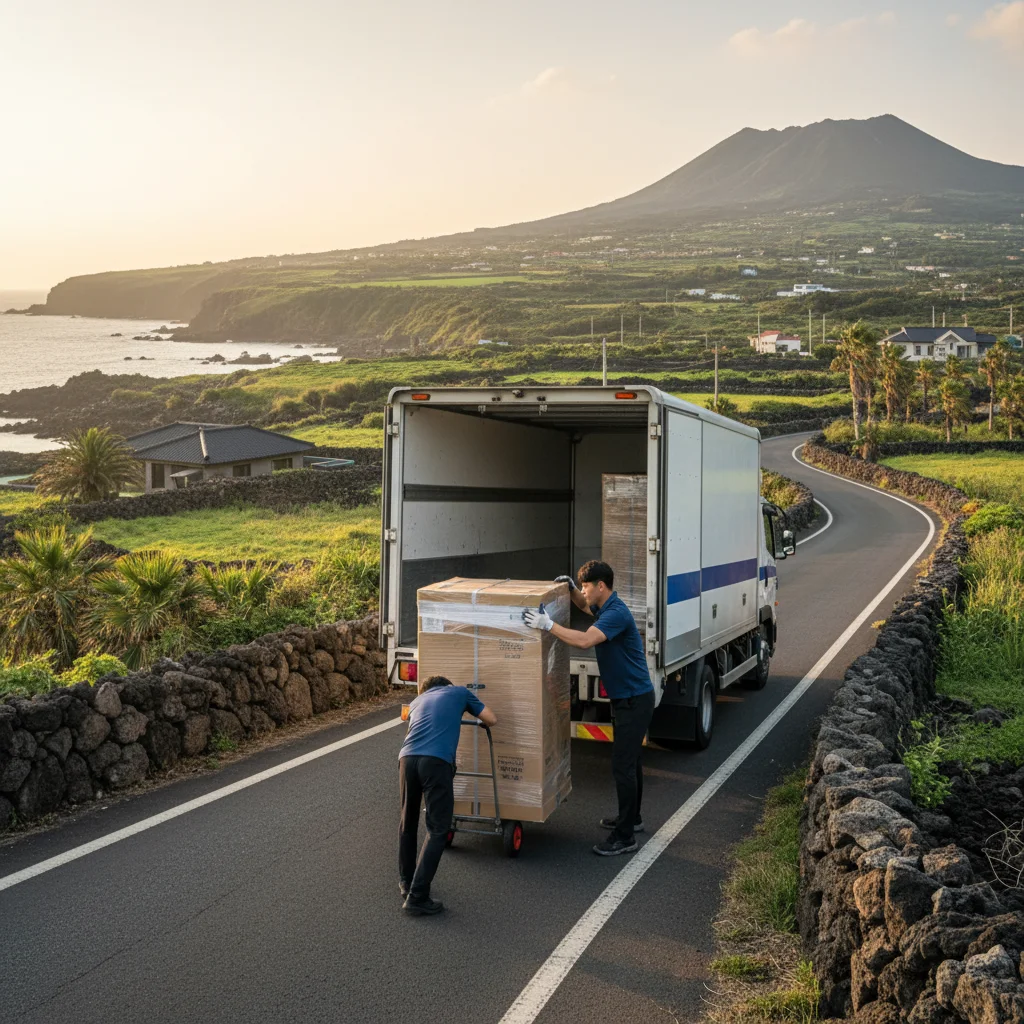 제주도아이스크림냉동고 - 도서산간 배송비 주의