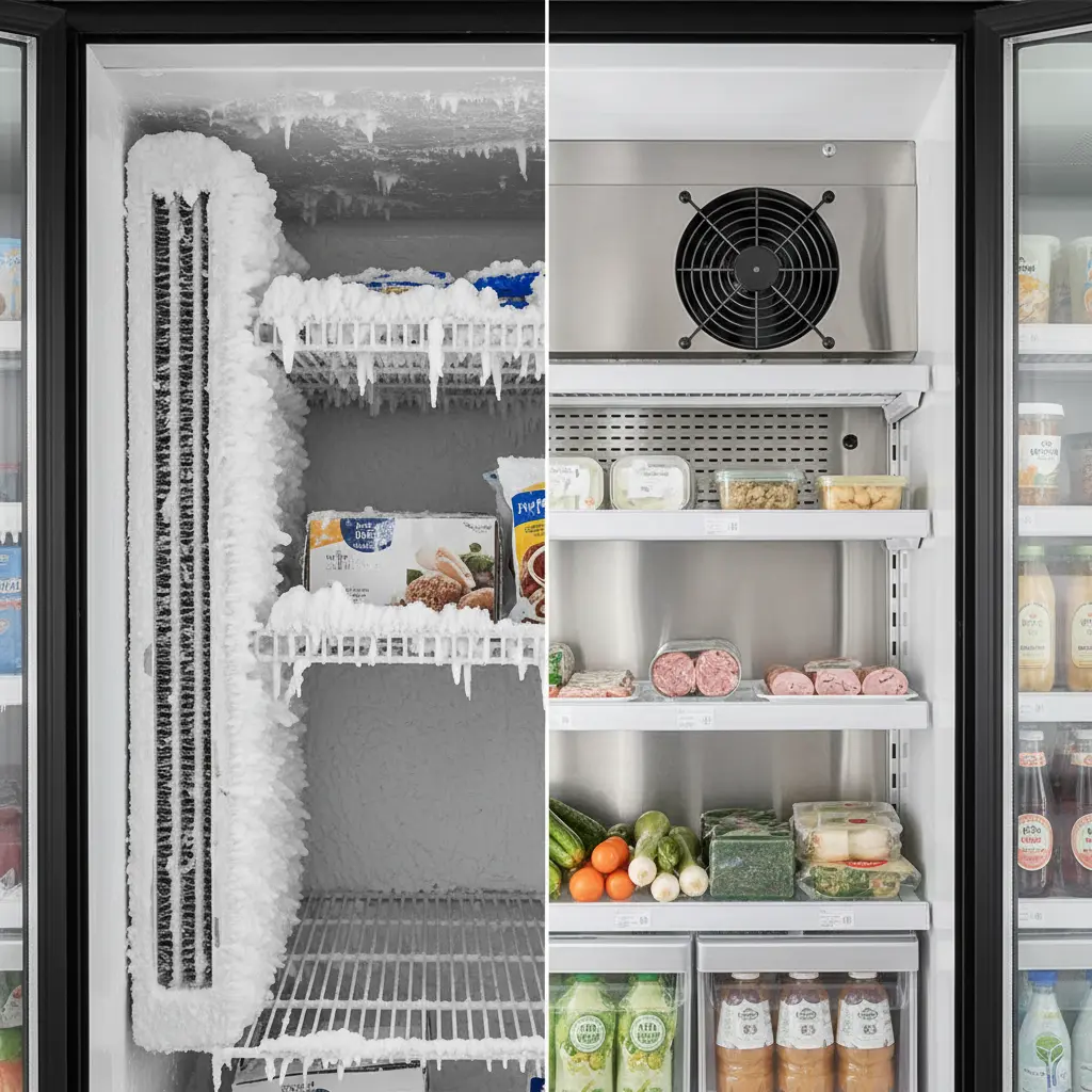 제주도업소용테이블냉장고 - 직냉식 vs 간냉식 비교