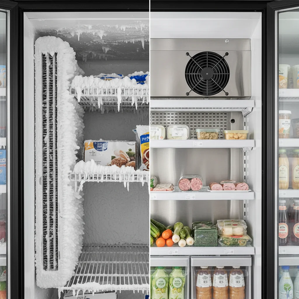 제주도업소용테이블냉장고 - 직냉식 vs 간냉식 비교