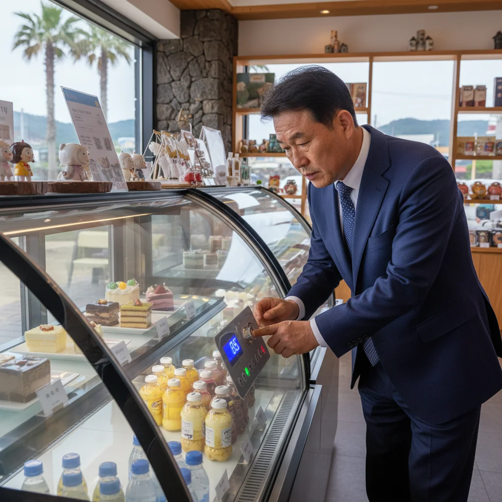 제주도중고쇼케이스 - 램프와 온도계 확인