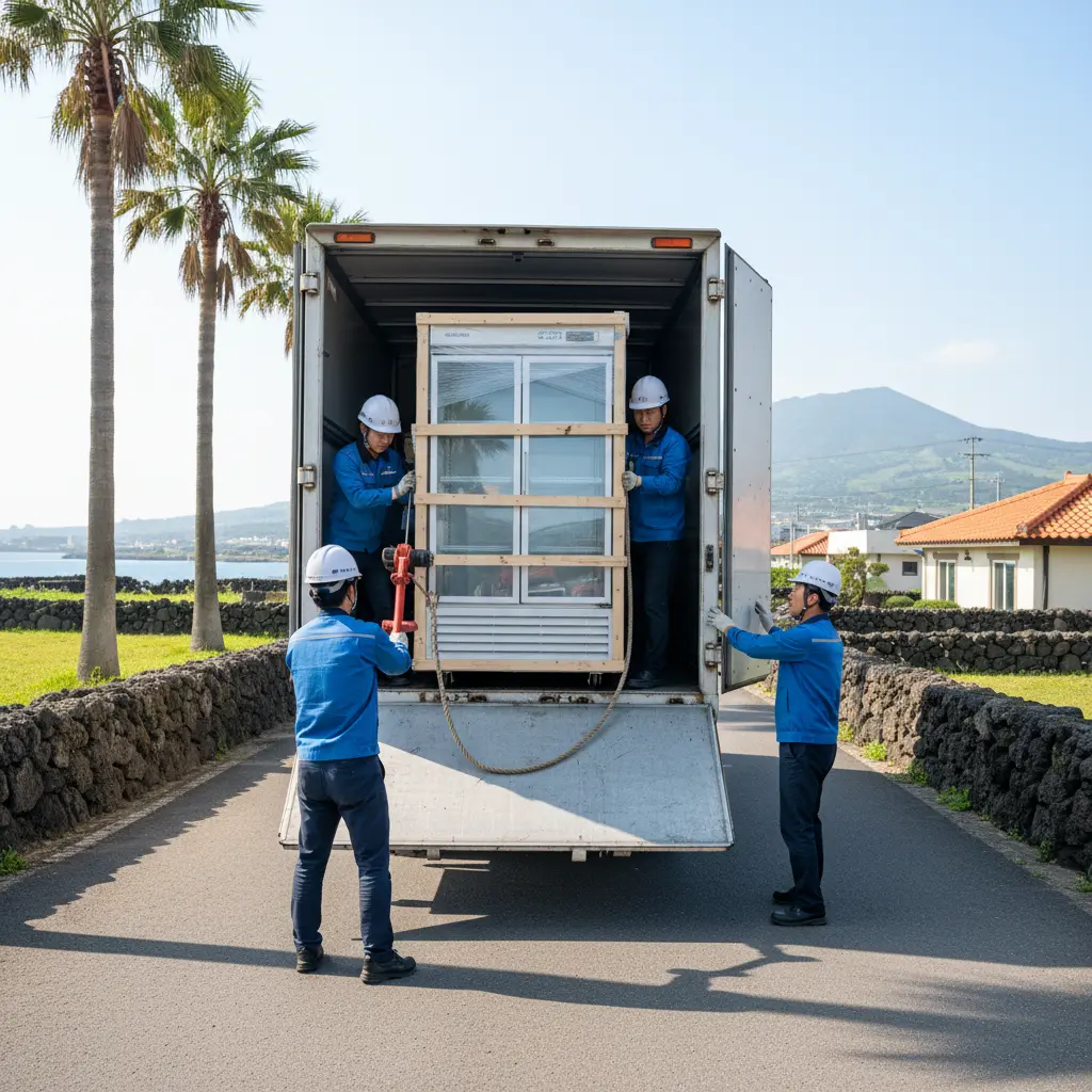 제주도냉장고쇼케이스 - 쇼케이스 화물 배송 주의