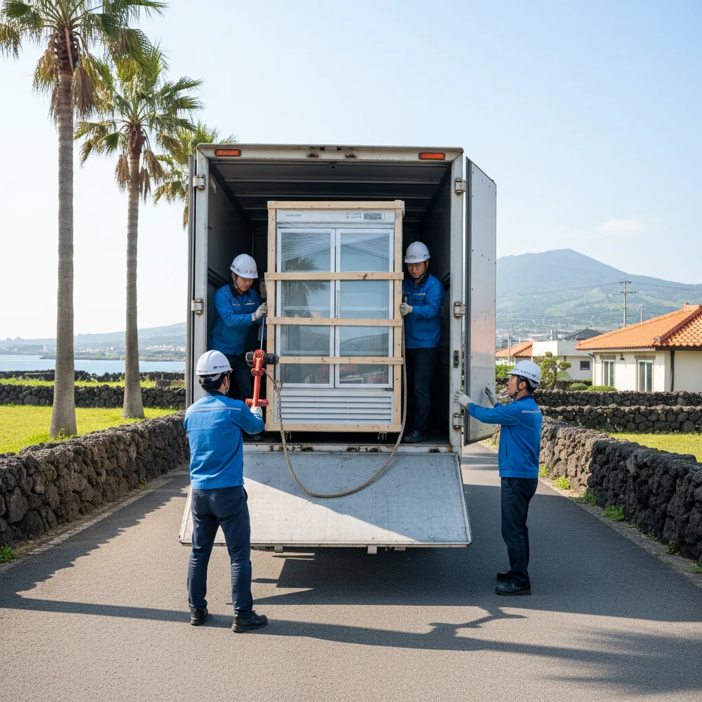 제주도냉장고쇼케이스 - 쇼케이스 화물 배송 주의