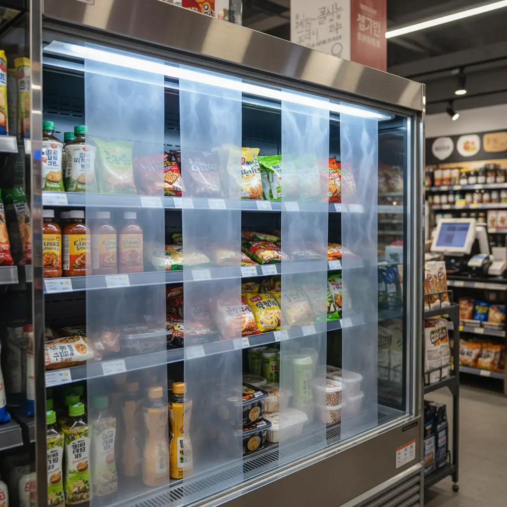 제주도오픈형쇼케이스 - 결로 방지 이중 에어커튼