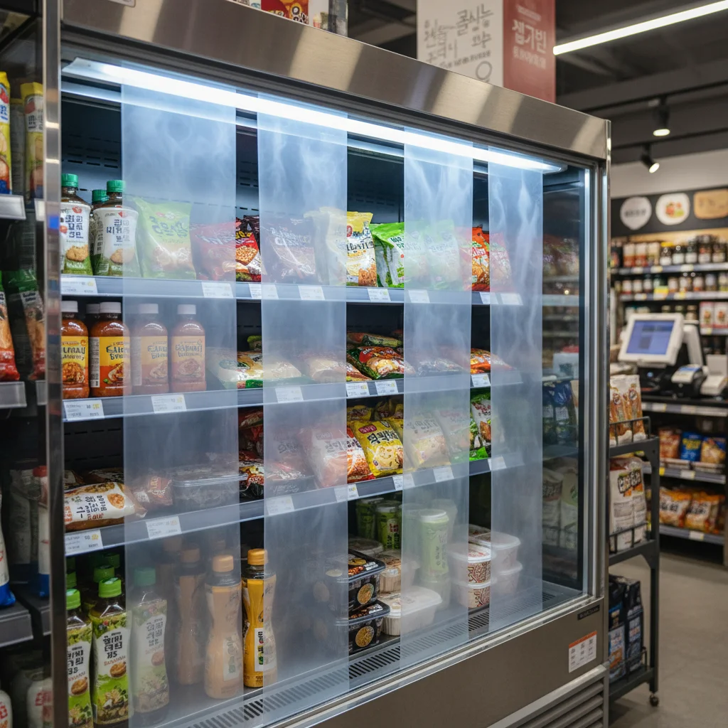 제주도오픈형쇼케이스 - 결로 방지 이중 에어커튼