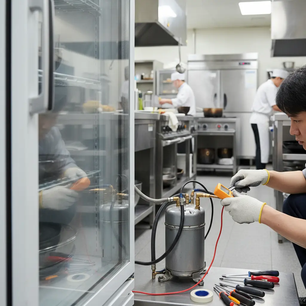 제주도오픈형쇼케이스 - 핵심 부품 컴프레서 점검