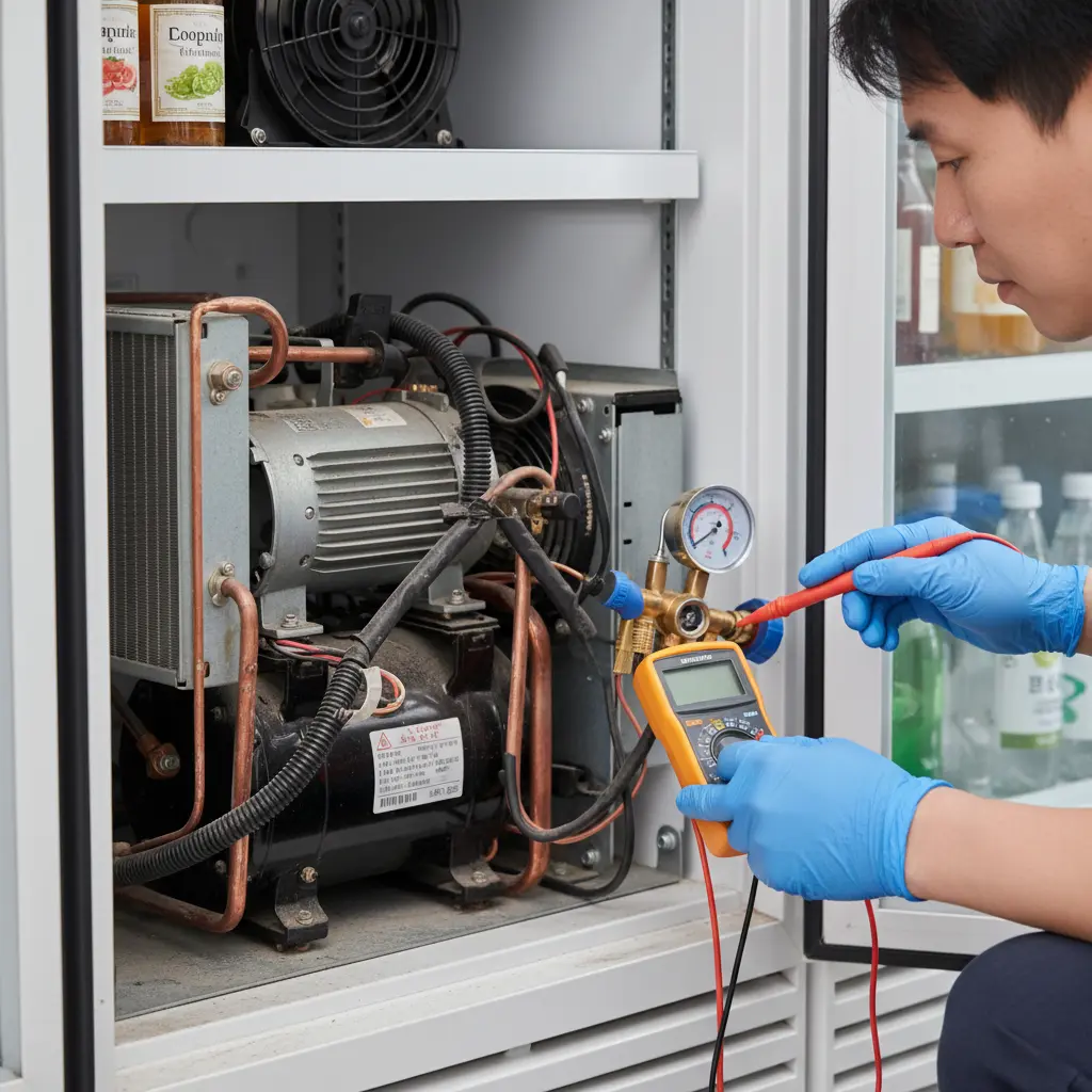 제주도쇼케이스냉동고 - 냉동고 컴프레서 점검