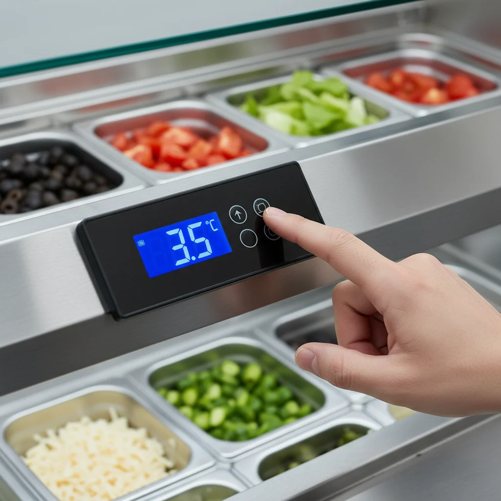 제주도업소용토핑냉장고 - 온도 조절이 핵심입니다