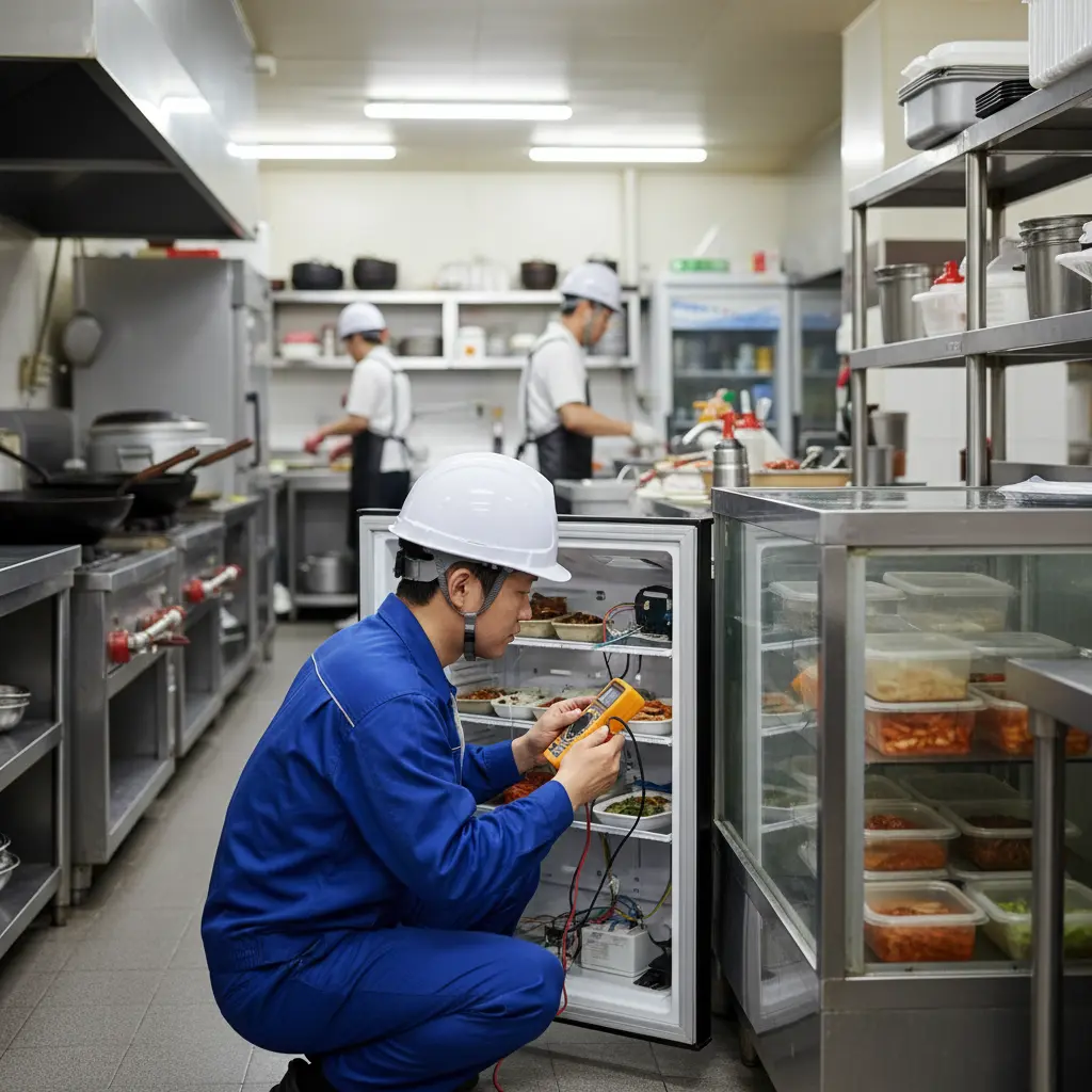 제주도대형쇼케이스 - A/S 점검 현장