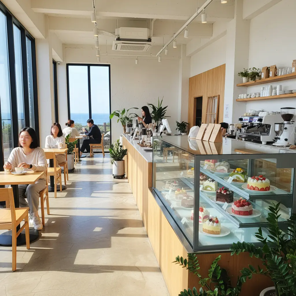 제주도쇼케이스가격 - 제주 카페 쇼케이스 설치 예시