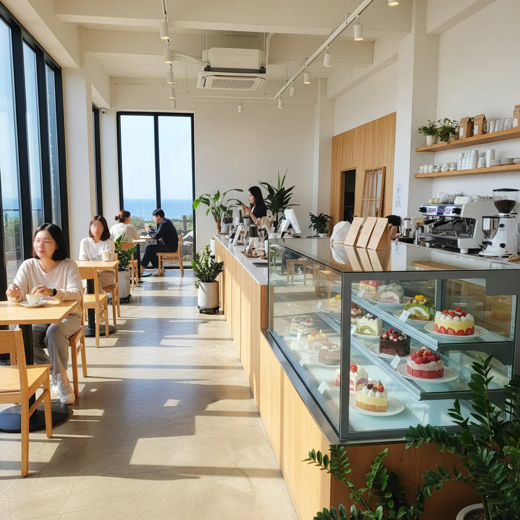 제주도쇼케이스가격 - 제주 카페 쇼케이스 설치 예시