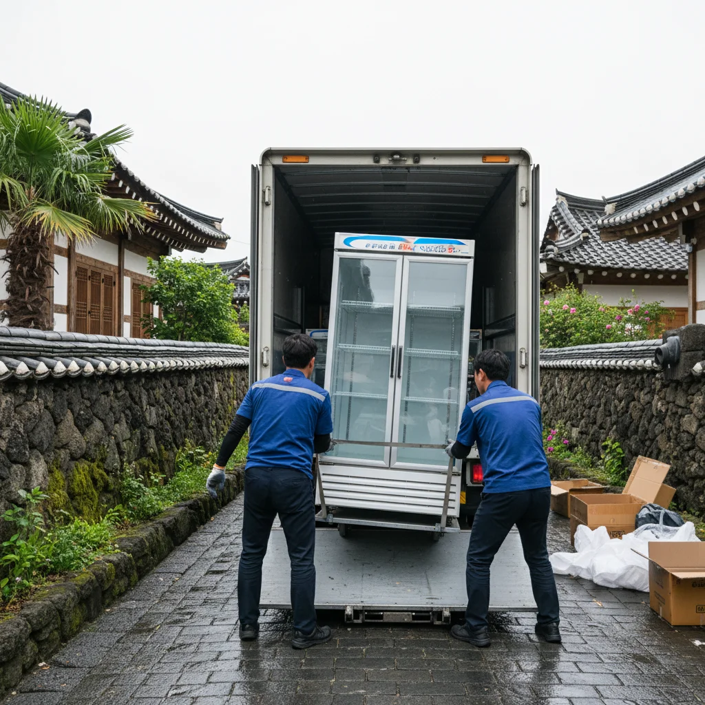 제주도쇼케이스가격 - 제주 화물 배송 현장