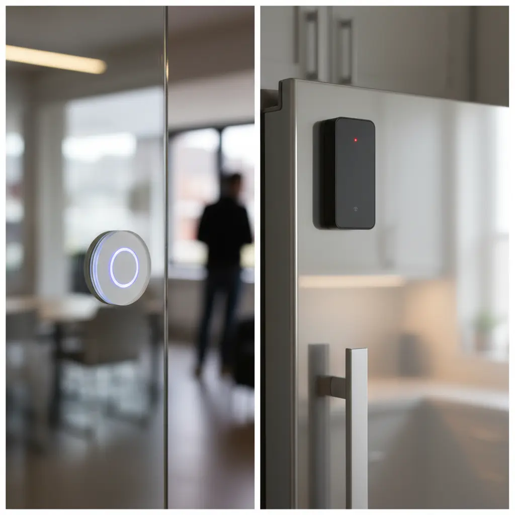 제주도자동문쇼케이스 - 터치형 vs 센서형 비교