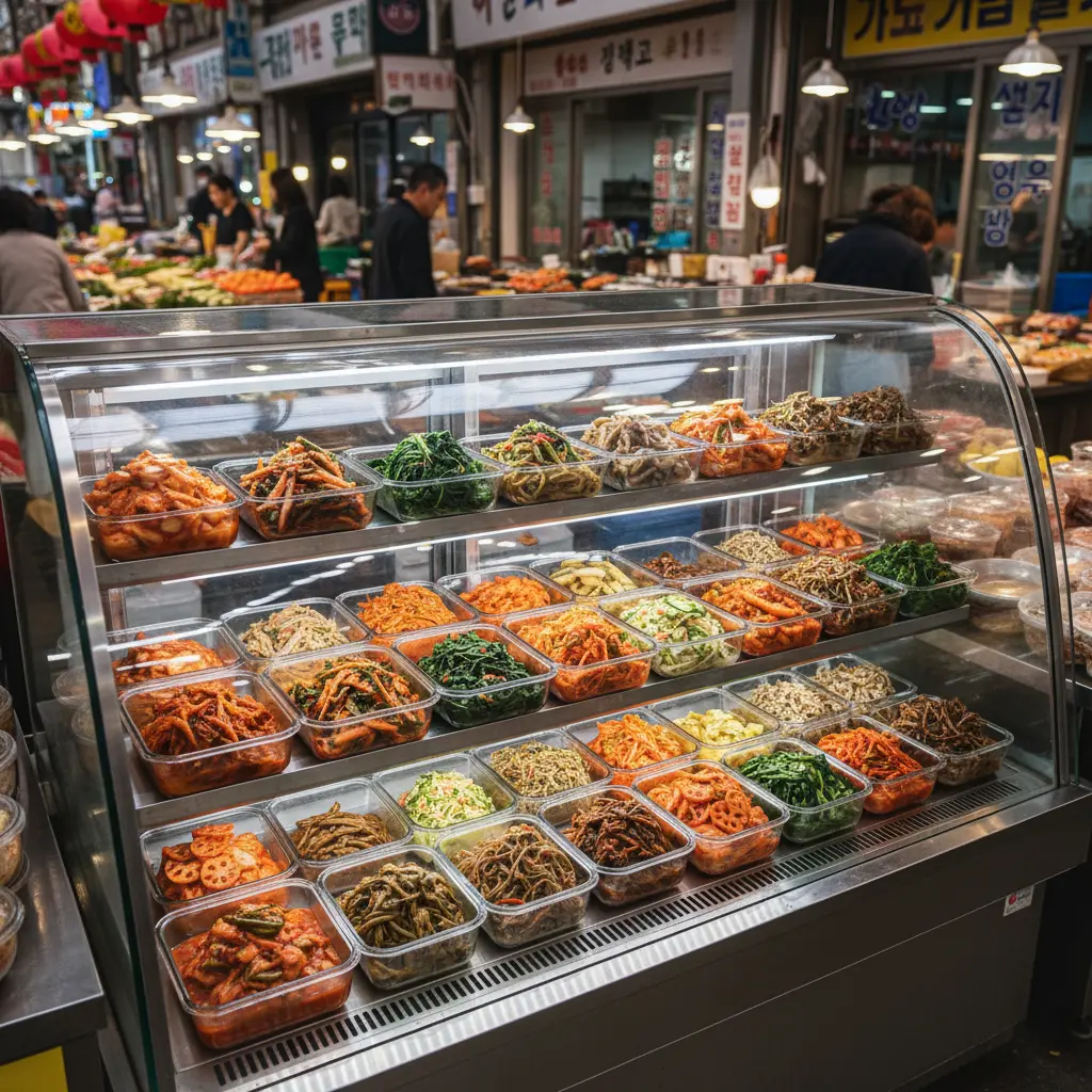 제주도음식쇼케이스 - 결로 없는 선명한 쇼케이스