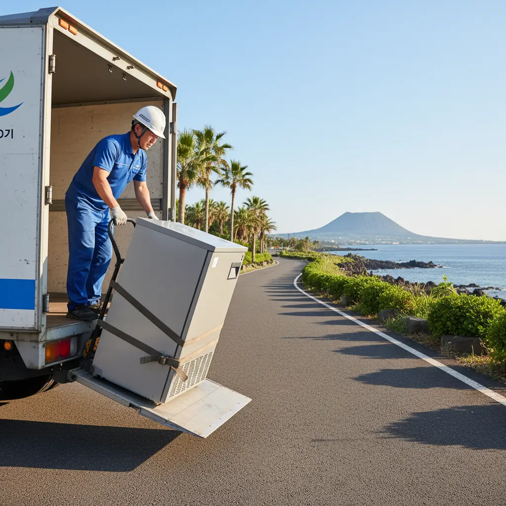 제주도채소쇼케이스 - 제주도 화물 배송 현장