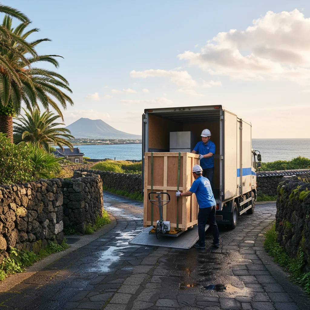 제주도2단쇼케이스 - 제주도 화물 배송 현장