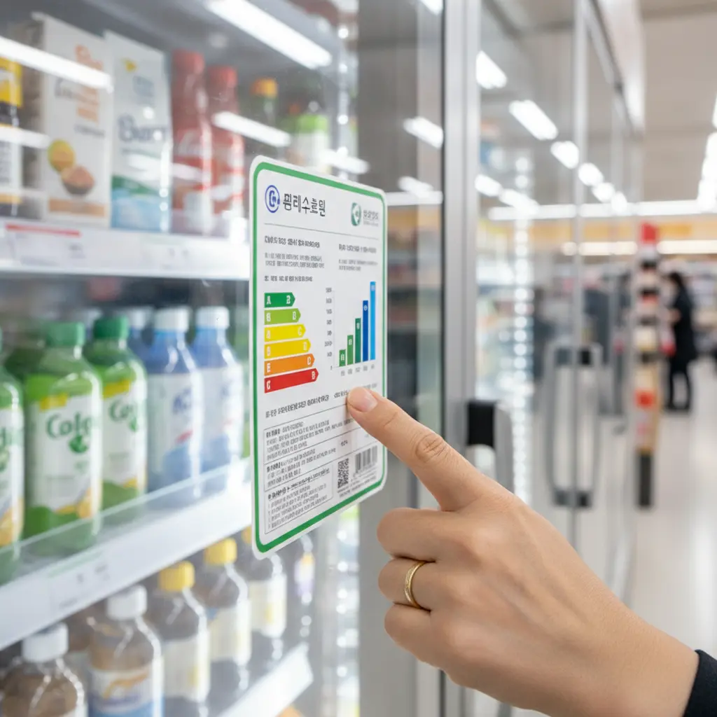 제주도편의점쇼케이스 - 에너지 효율 1등급 확인