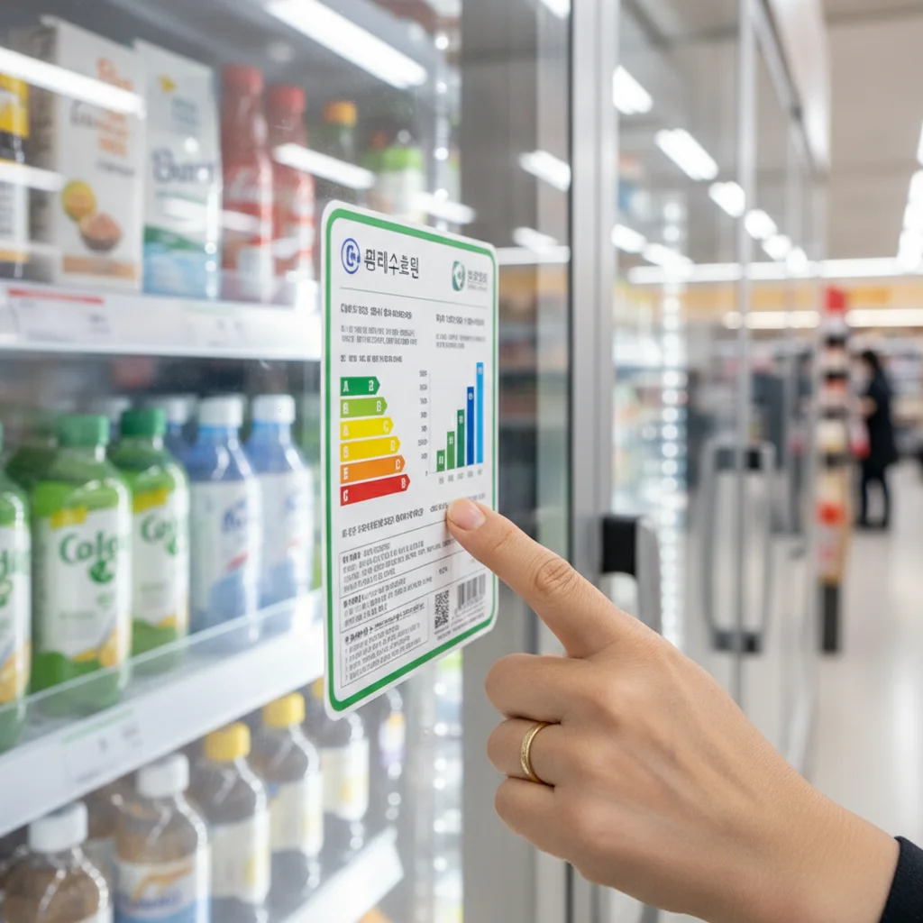 제주도편의점쇼케이스 - 에너지 효율 1등급 확인