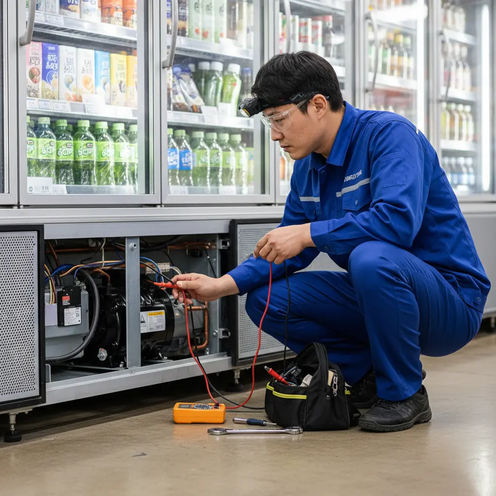 천안냉장쇼케이스 - 콤프레셔 확인은 필수입니다
