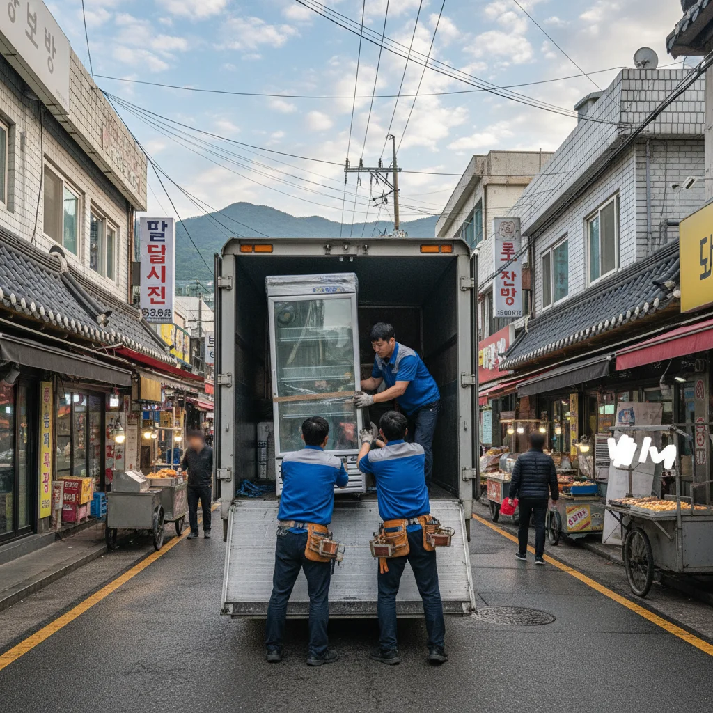 천안중고업소용냉동고 - 배송 및 설치 체크
