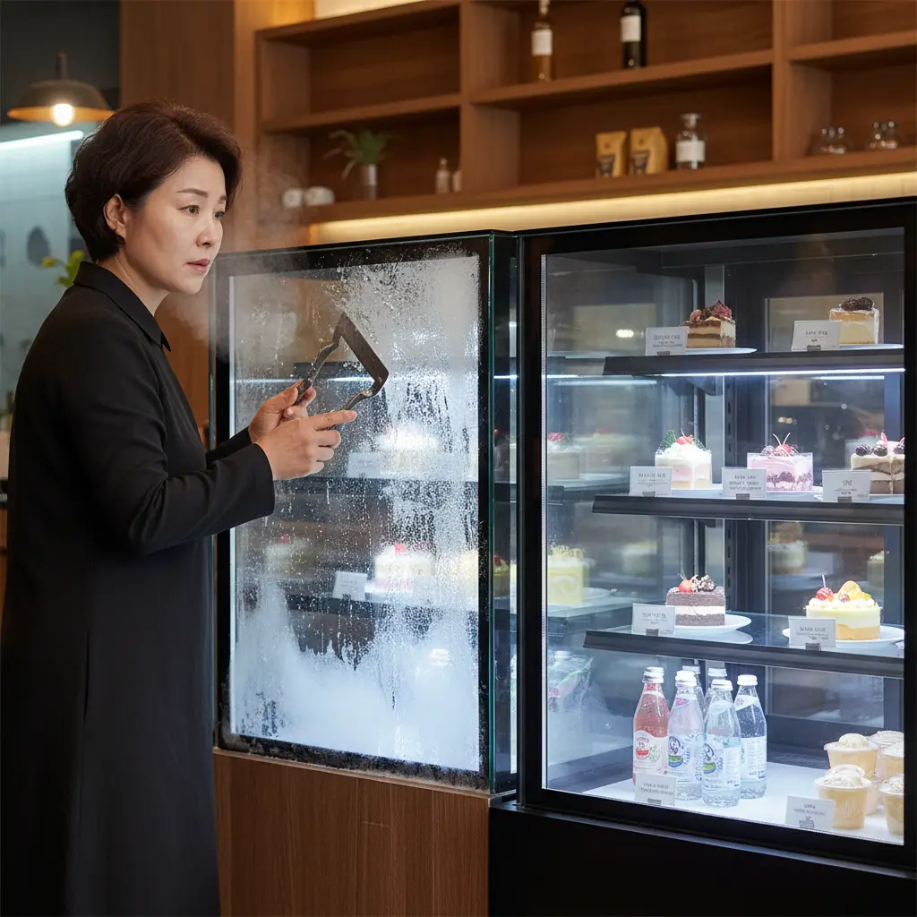 천안음료쇼케이스 - 성에 제거의 번거로움