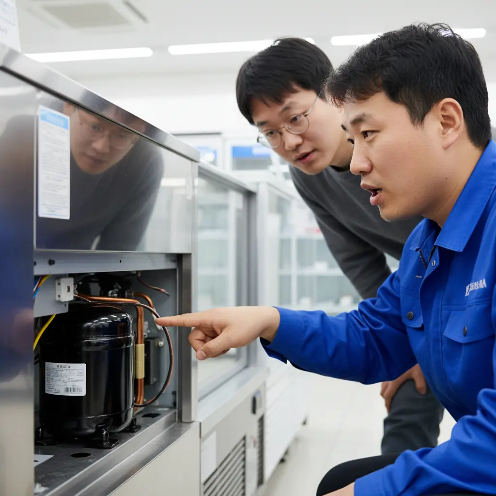 천안냉장고쇼케이스 - 컴프레셔 상태 확인