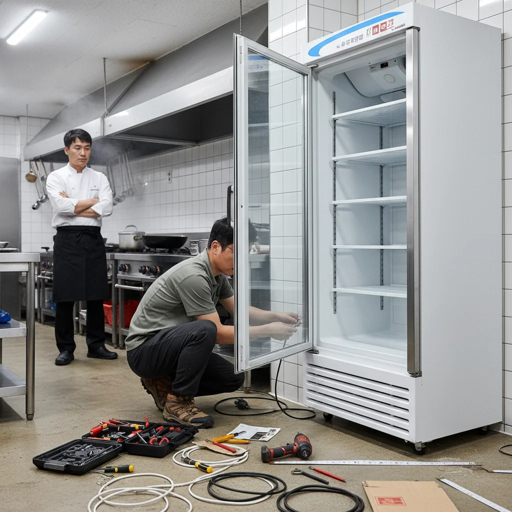 천안채소쇼케이스 - 꼼꼼한 설치 현장